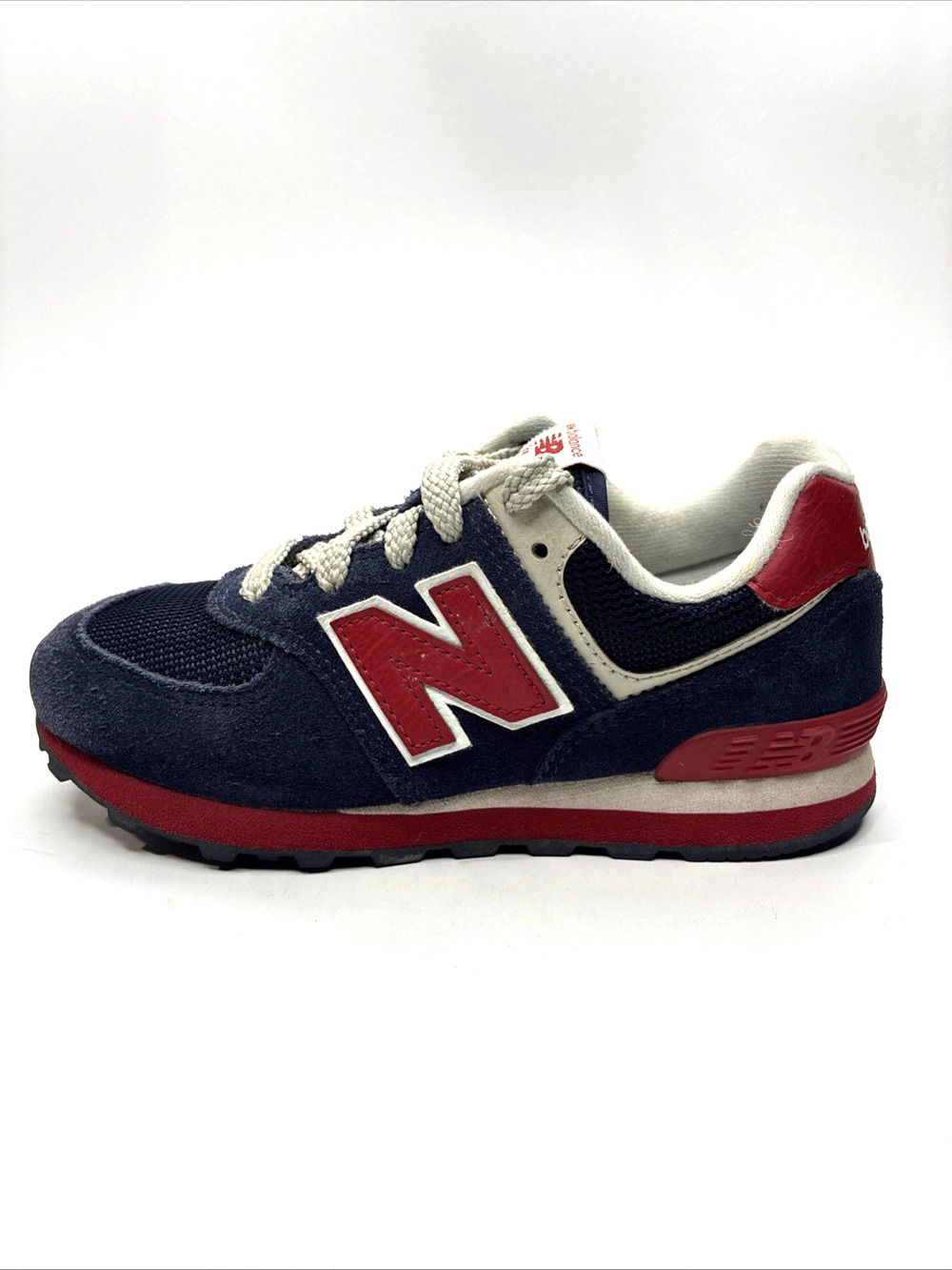 New Balance 574 Kids Size 13 Wide Navy Red White Classic Sneakers PC574MUA